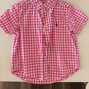 Polo Ralph Lauren Kids Pink Checkered Button Down Shirt